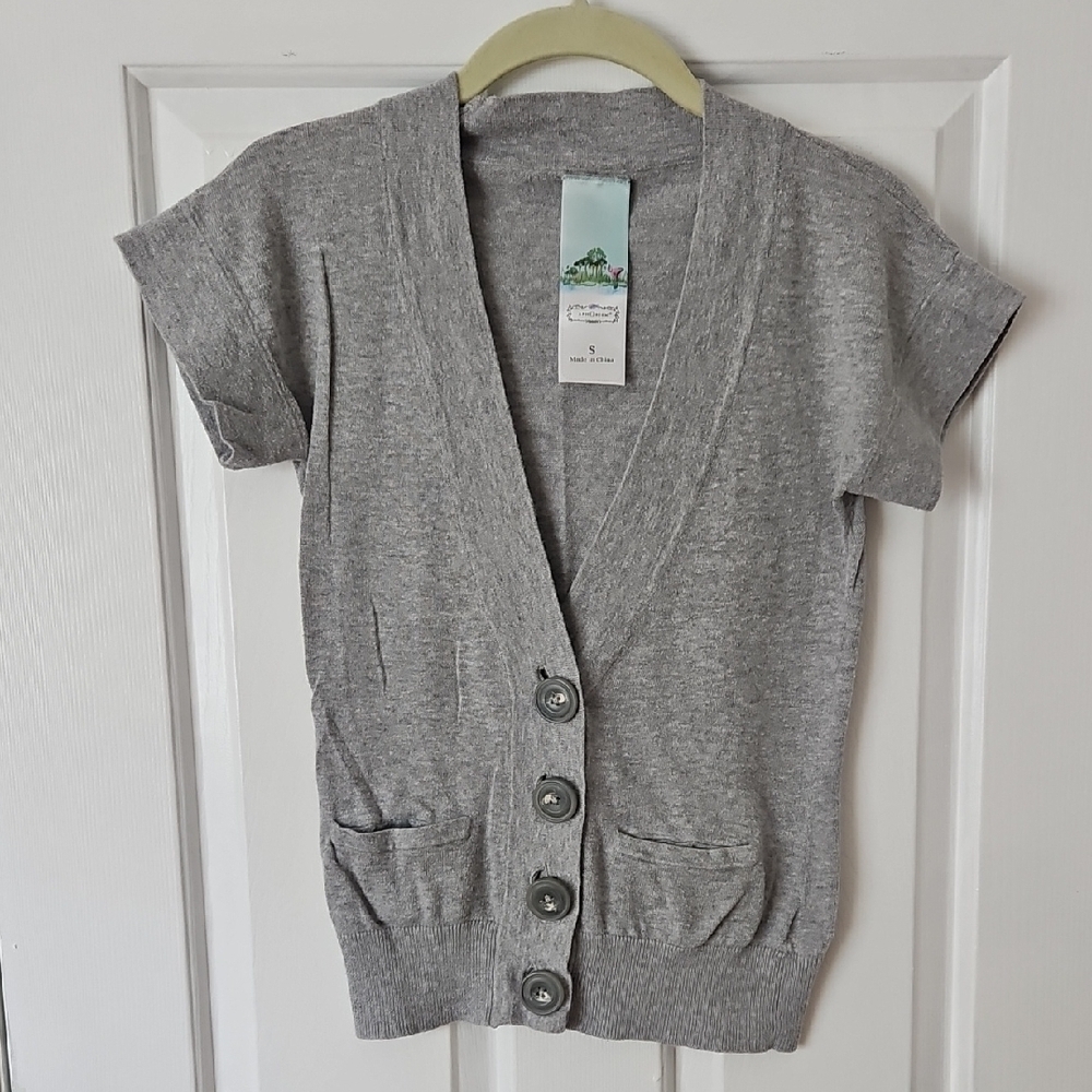 Aphorism Heather Gray Knit Top Size Small